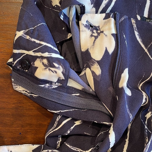 Zara purple floral straight leg dress pants - Picture 4 of 7